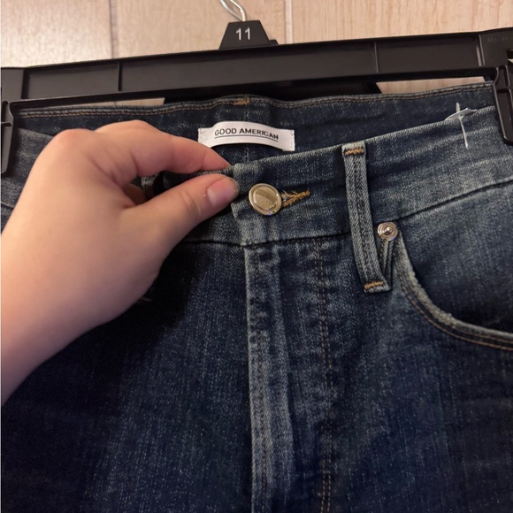 Good American Blue Straight Jeans Classic Denim - Picture 4 of 6